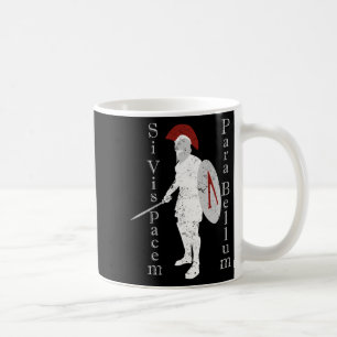 古代ギリシャの戦士の歴史ラテンSi Vis Pacem P コーヒーマグカップ