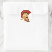 古代ギリシャの戦士ヘルメット ラウンドシール (バッグ)