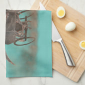 古代ギリシャの戦車と馬 キッチンタオル (四つ折り)