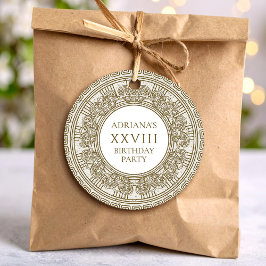 古代ギリシャの石を使った誕生日パーティー フェイバータグ
