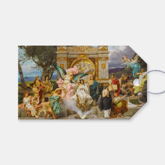 古代ギリシャの神々オン山パルナッソス ギフトタグ (正面(横))