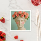 古代ギリシャの花のナプキン スタンダードカクテルナプキン (インサイチュ)