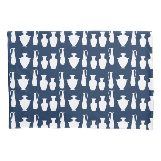 古代ギリシャの花瓶の瓶の様々な形状パターン 枕カバー (正面)