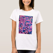 古代ギリシャの落書き手のブラシ絵を描ストローク Tシャツ (正面)