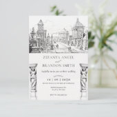 古代ギリシャの都市結婚式招待状 招待状 (スタンド正面)