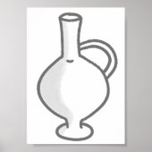 古代ギリシャの陶器アンフォラ ポスター (正面)