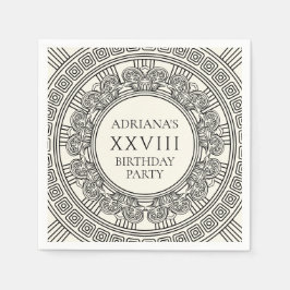 古代ギリシャまたはローマをテーマにした誕生日パーティー スタンダードカクテルナプキン