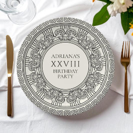 古代ギリシャまたはローマをテーマにした誕生日パーティー ペーパープレート
