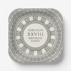 古代ギリシャまたはローマをテーマにした誕生日パーティー ペーパープレート