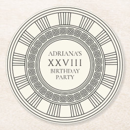古代ギリシャまたはローマをテーマにした誕生日パーティー ラウンドペーパーコースター