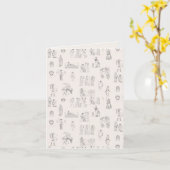 古代ギリシャクラシカルの歴史パターン カード (黄色い花)