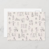 古代ギリシャクラシカルの歴史パターン シーズンポストカード (正面/裏面)