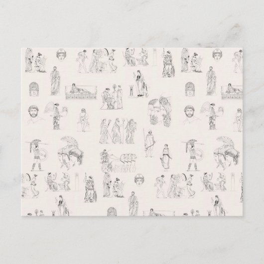 古代ギリシャクラシカルの歴史パターン シーズンポストカード (正面)