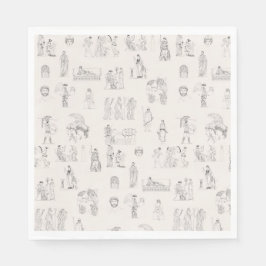 古代ギリシャクラシカルの歴史パターン スタンダードランチョンナプキン