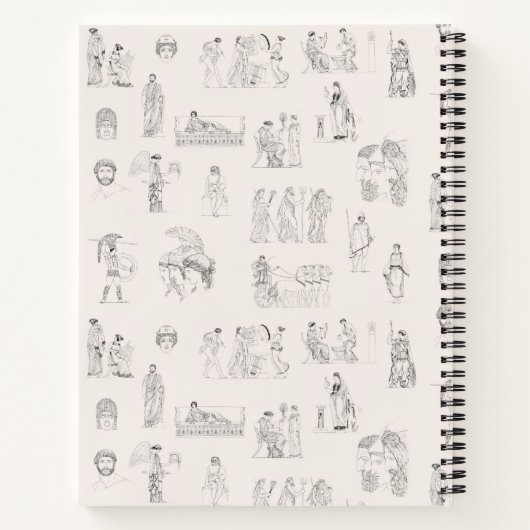 古代ギリシャクラシカルの歴史パターン ノートブック (裏面)