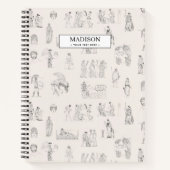 古代ギリシャクラシカルの歴史パターン ノートブック (正面)