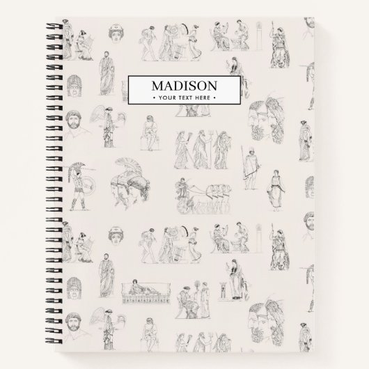 古代ギリシャクラシカルの歴史パターン ノートブック (正面)