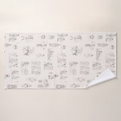 古代ギリシャクラシカルの歴史パターン バスタオル (バスタオル)