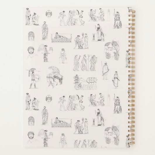 古代ギリシャクラシカルの歴史パターン プランナー手帳 (裏面)