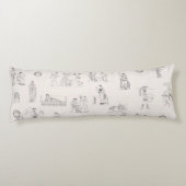 古代ギリシャクラシカルの歴史パターン ボディピロー (裏面)