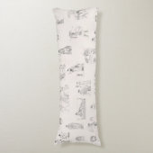 古代ギリシャクラシカルの歴史パターン ボディピロー (正面縦)