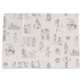 古代ギリシャクラシカルの歴史パターン ラージペーパーバッグ (正面)