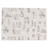 古代ギリシャクラシカルの歴史パターン ラージペーパーバッグ (裏面)