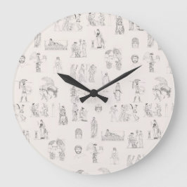 古代ギリシャクラシカルの歴史パターン ラージ壁時計