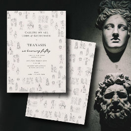 古代ギリシャクラシカルの歴史誕生日 招待状