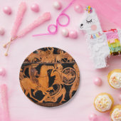 古代ギリシャクラシカル古代レッド姿アート ペーパープレート (パーティー)