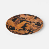 古代ギリシャクラシカル古代レッド姿アート ペーパープレート (アングル)