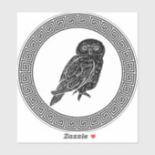 古代ギリシャデザインアテナズフクロウ シール (シート)