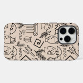 古代ギリシャラインアートパターン iPhoneケース (裏面横)