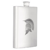 古代ギリシャ人のスパルタ式のヘルメット フラスク (右)