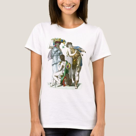古代ギリシャ人のミュージシャンおよび田舎の人たち Tシャツ (正面)