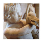 古代ギリシャ人の彫刻の男の子およびガチョウ タイル (正面)