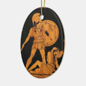 古代ギリシャ人の恋人のクリスマスのオーナメント セラミックオーナメント (左)