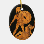 古代ギリシャ人の恋人のクリスマスのオーナメント セラミックオーナメント (裏面)