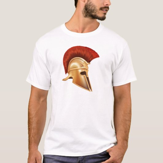古代ギリシャ人の戦士のヘルメット Tシャツ (正面)