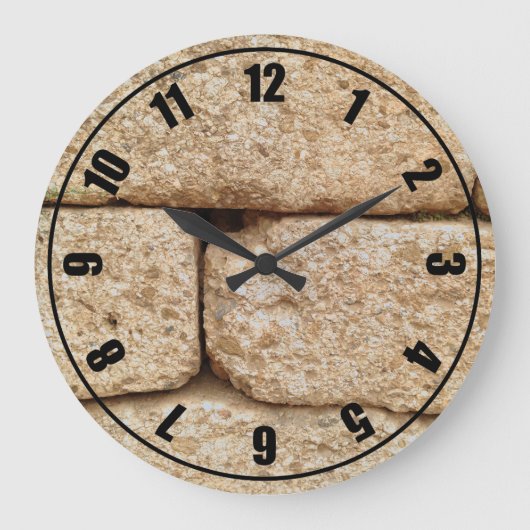 古代ギリシャ人の石 ラージ壁時計 (正面)