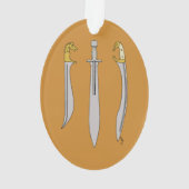 古代ギリシャ刀3本 オーナメント (裏面)
