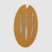 古代ギリシャ刀3本 オーナメント (正面)