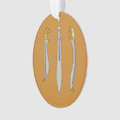 古代ギリシャ刀3本 オーナメント (正面)