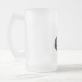 古代ギリシャ哲学者デモクリトスのポートレート フロストグラスビールジョッキ (左)