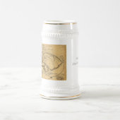 古代ギリシャ地図マグカップ ビールジョッキ (中央)