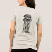 古代ギリシャ女性の力Tシャツ トライブレンドTシャツ (裏面)
