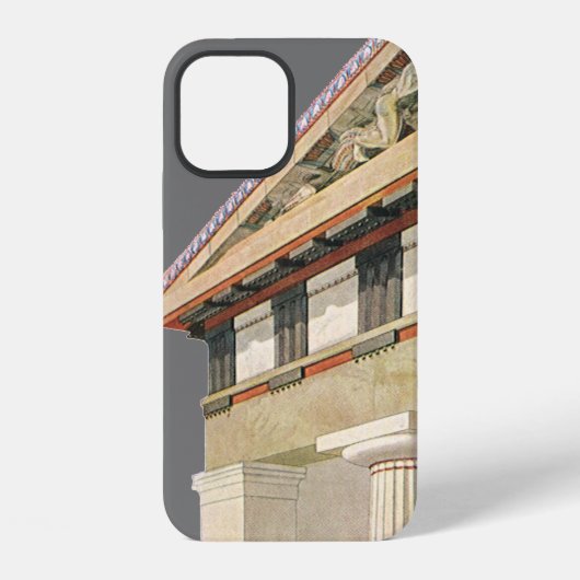 古代ギリシャ建築、 アテナの神殿 iPhoneケース (裏面)