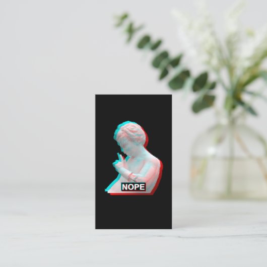 古代ギリシャ彫刻の美的な気化のきらめき 名刺 (スタンド正面)