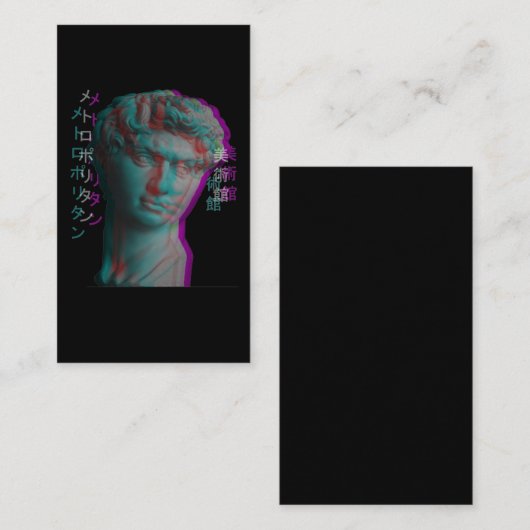 古代ギリシャ彫刻気化波彫像頭 名刺 (正面/裏面)