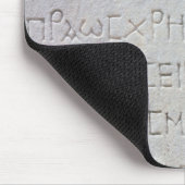 古代ギリシャ文化のepigraphの石はEphesusで、見つけました マウスパッド (コーナー)